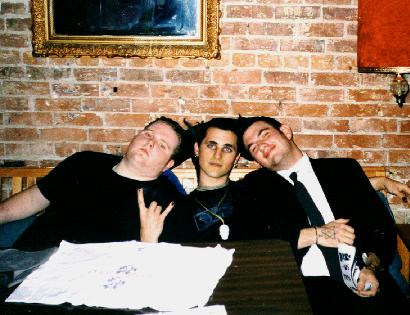 near the end of the show, big jon, nicky, and ben relax